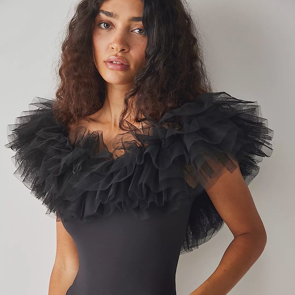 NEW Free People Big Love Bodysuit In Black - Picture 3 of 14